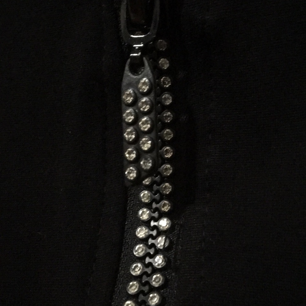 BLING ZIPPER BLACK DRESS - Picture 6 of 7